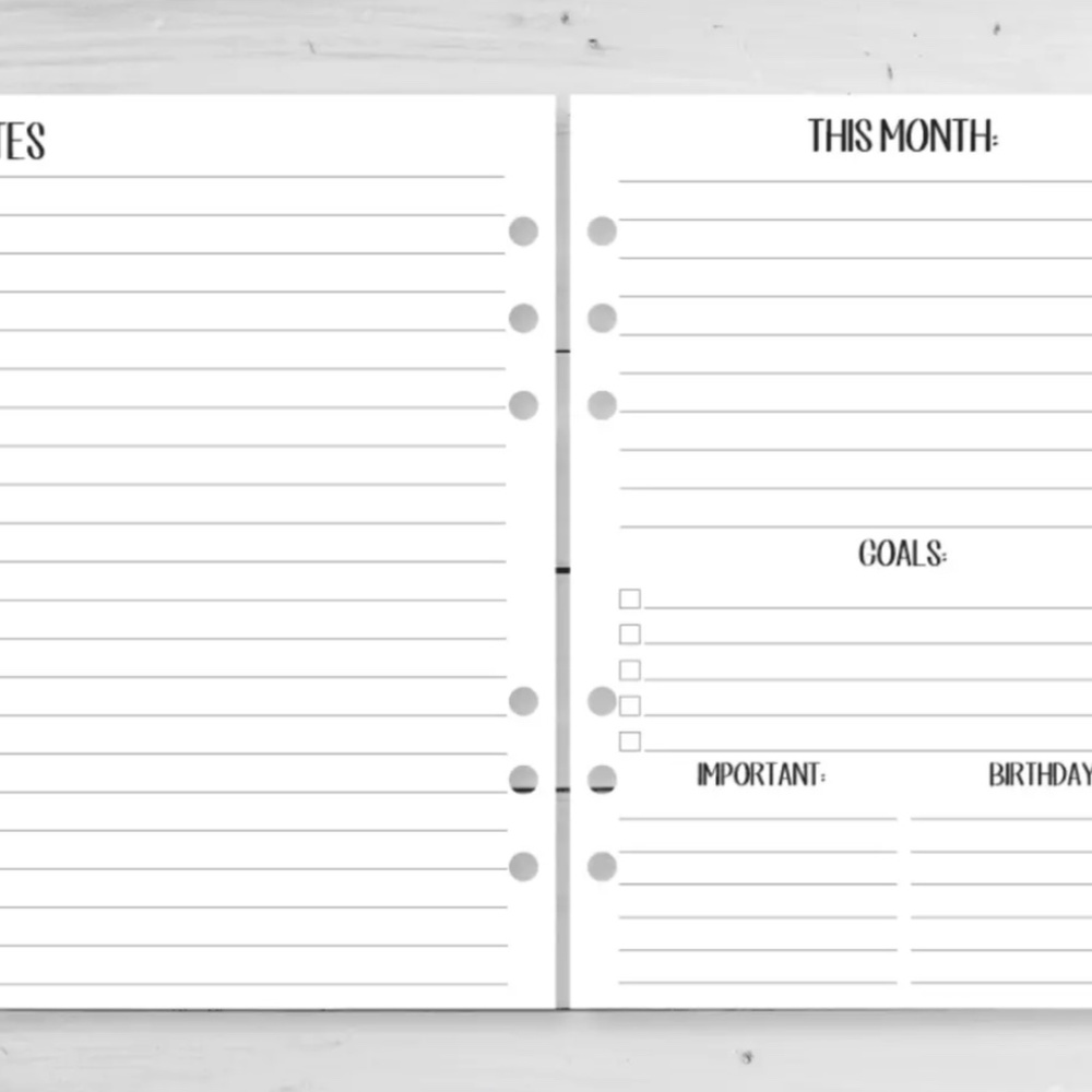 Fits Filofax Agenda 2022 Calendar Insert Refill-all sizes available. - Picture 8 of 10